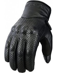 Guantes moto ventilados cuero
