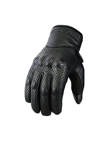 Guantes moto ventilados cuero